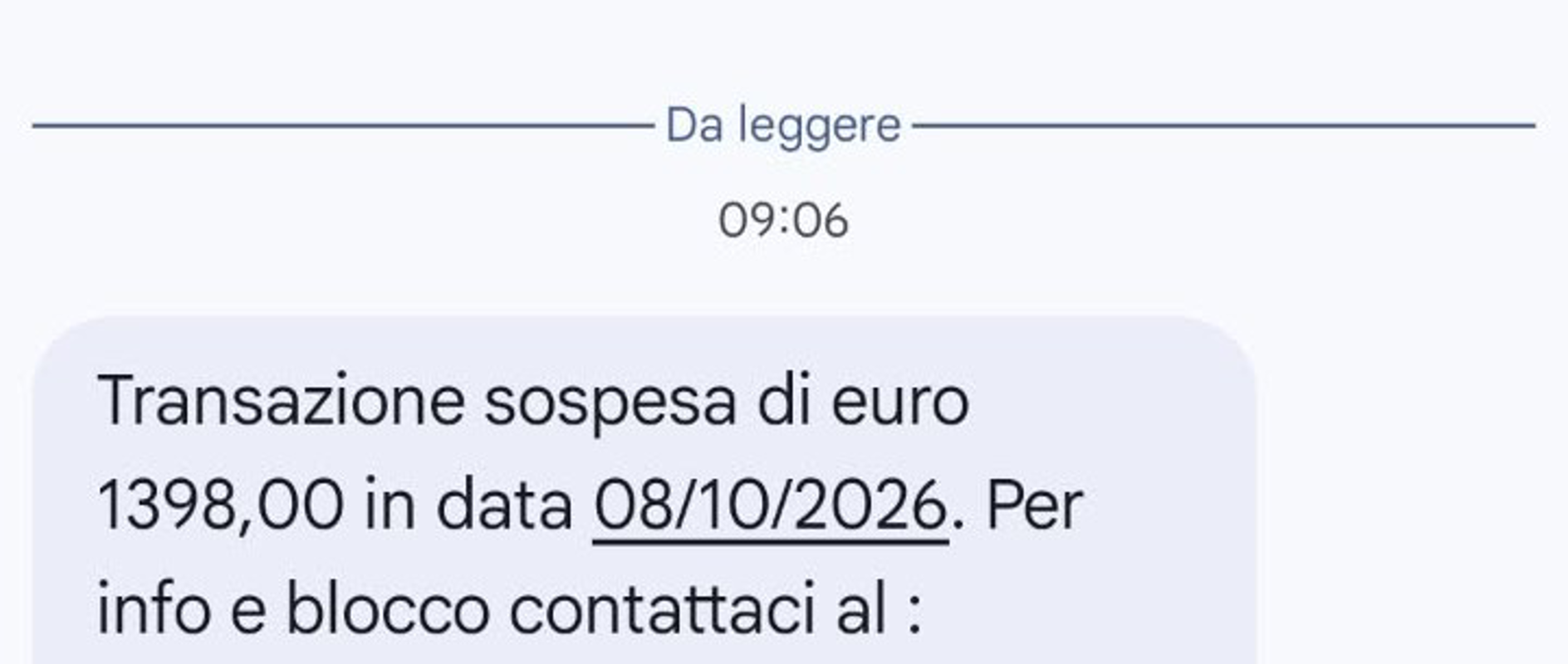 Crema - "Non chiamate quel numero