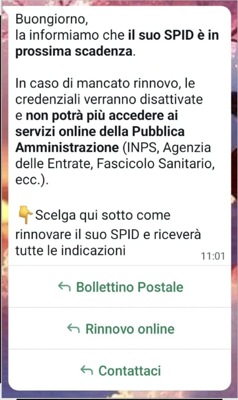 Crema - Finto rinnovo Spid 