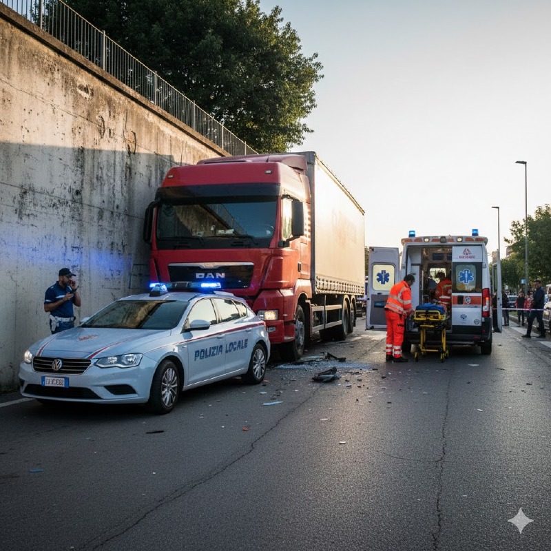Lodi - Operaio schiacciato da un Tir