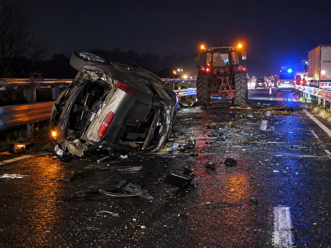 Casalpusterlengo - Primo incidente sulla nuova tangenziale