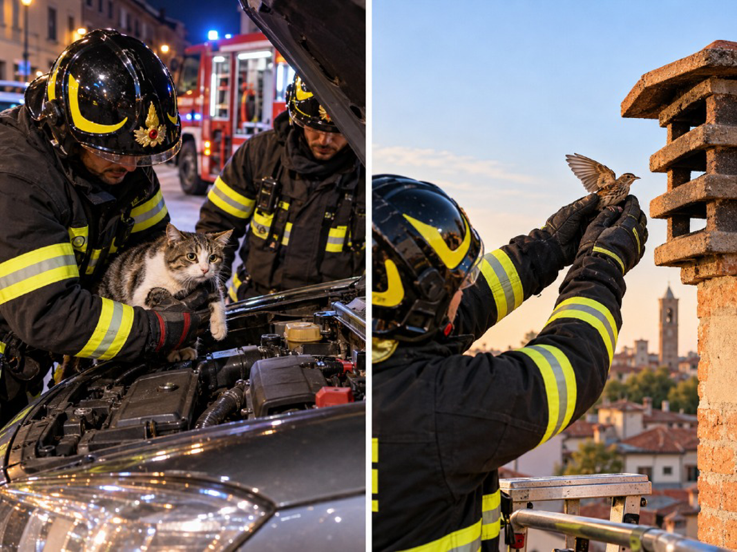 Lodigiano - Gatto nel motore e uccello nel camino