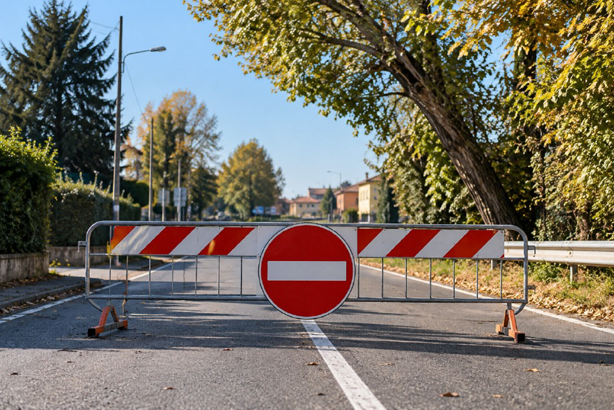 Graffignana - Albero pericolante, strada chiusa d'urgenza