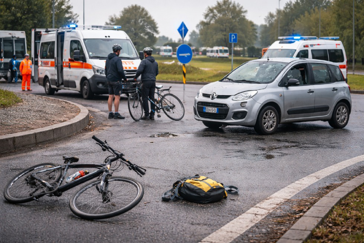 Casalmaiocco – Panda investe ciclista