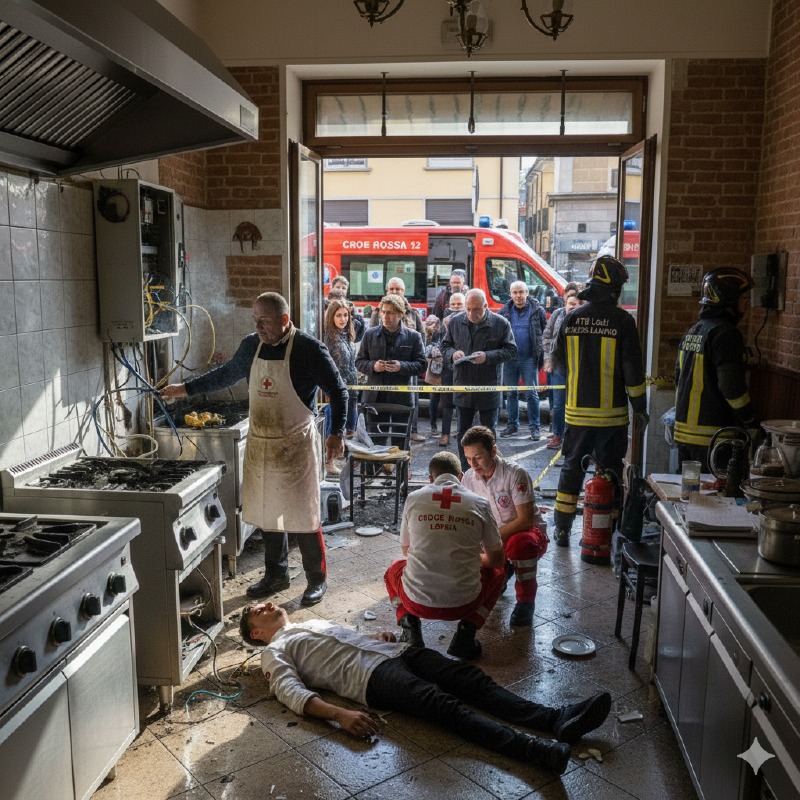 Lodi -  Scarica elettrica in un ristorante: ferito un 25enne