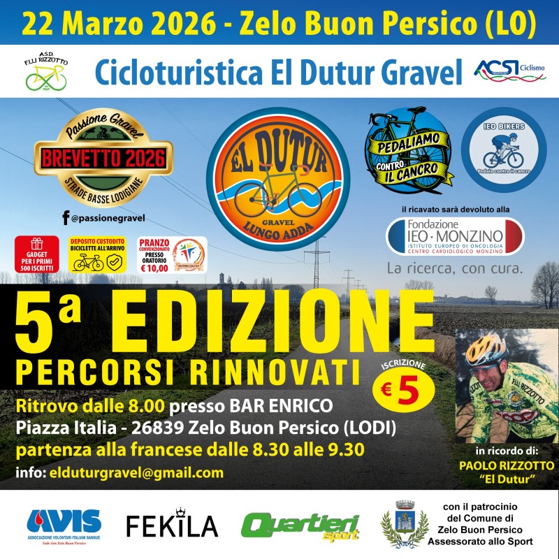 Zelo Buon Persico - El Dutur Gravel, aperte le iscrizioni