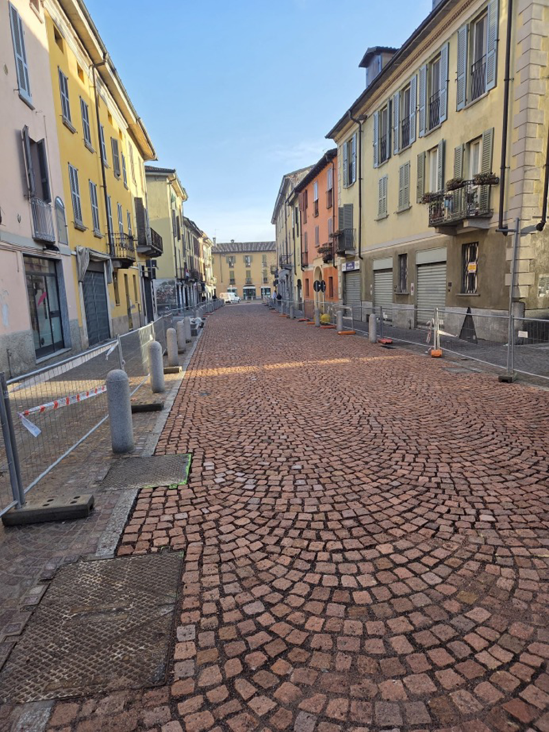 Lodi - Lavori in via Lodino