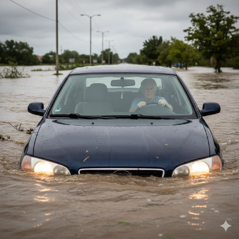 Codogno - Impantanato con l’auto nell’acqua
