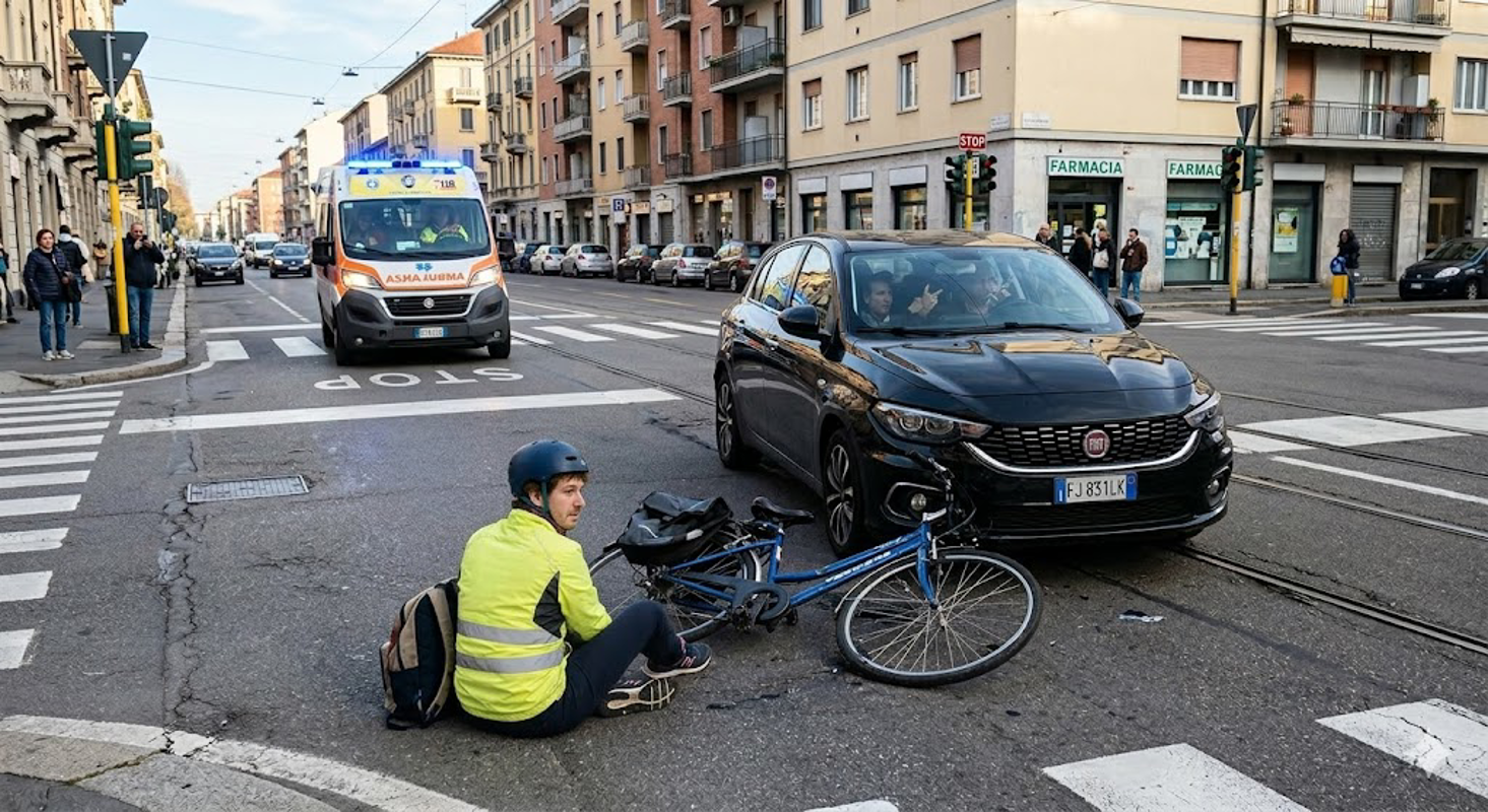 Codogno - Suv investe ciclista