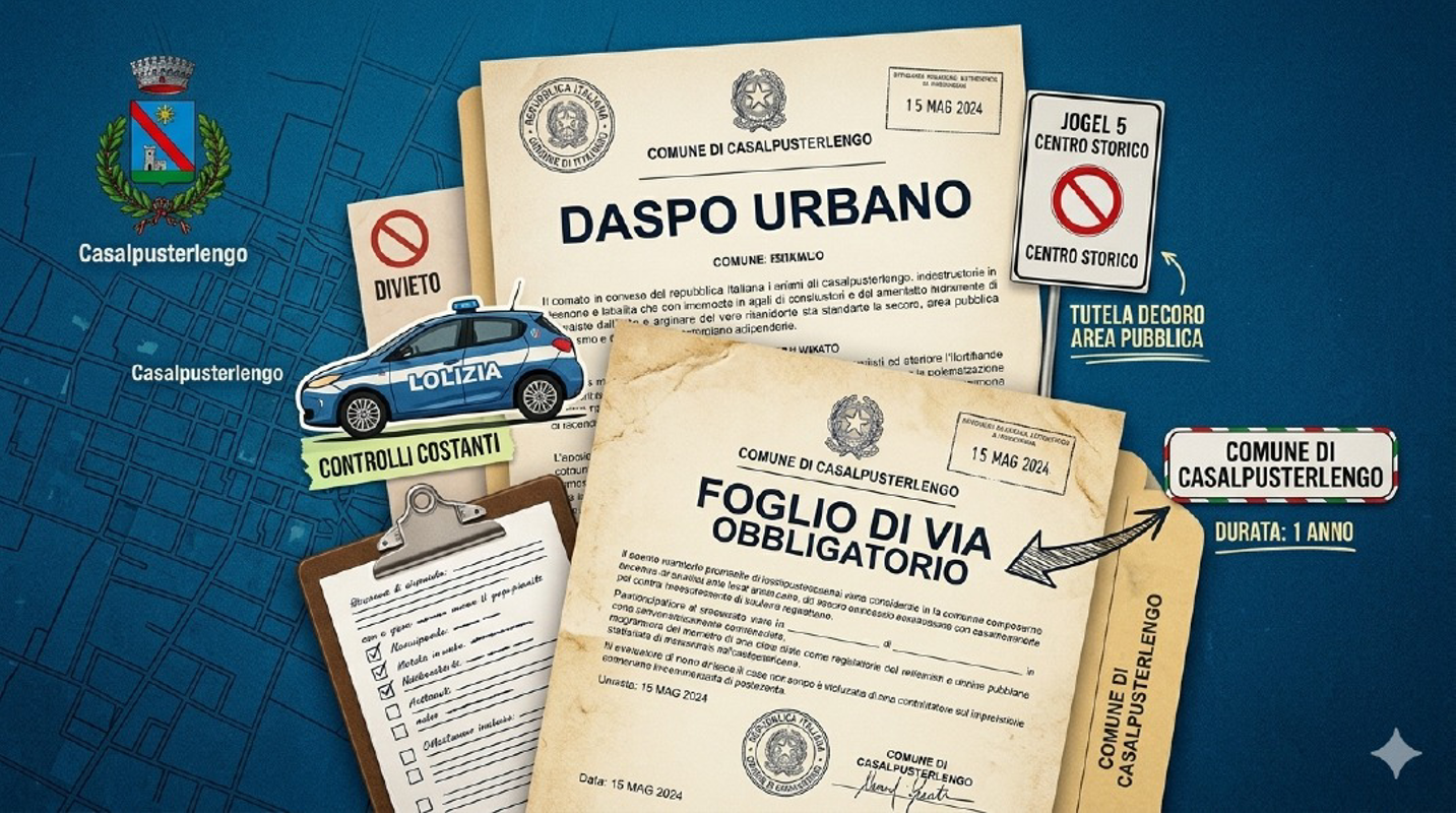 Casalpusterlengo - Daspo e Foglio di Via
