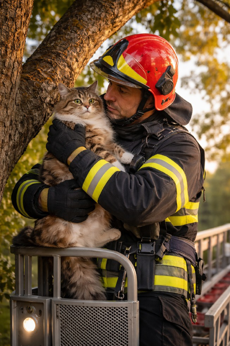 Casalpusterlengo - Gatto salvato dai pompieri