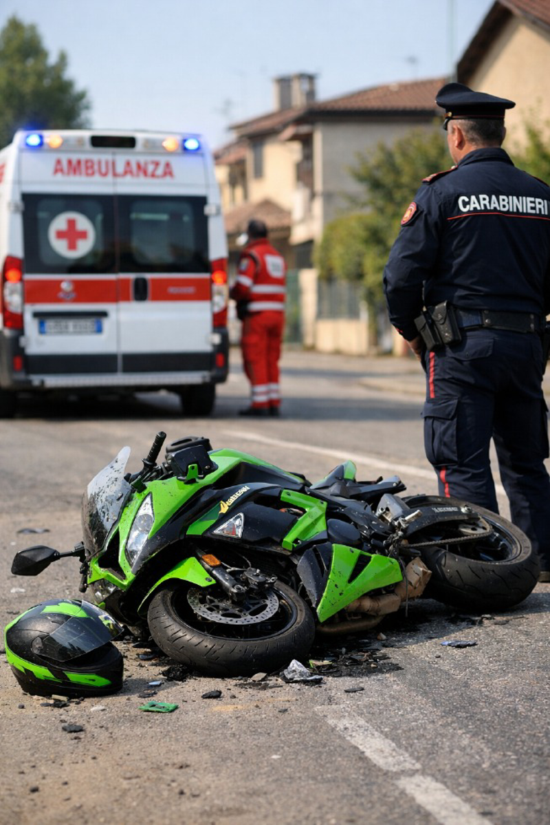Castiglione d'Adda - Incidente in curva