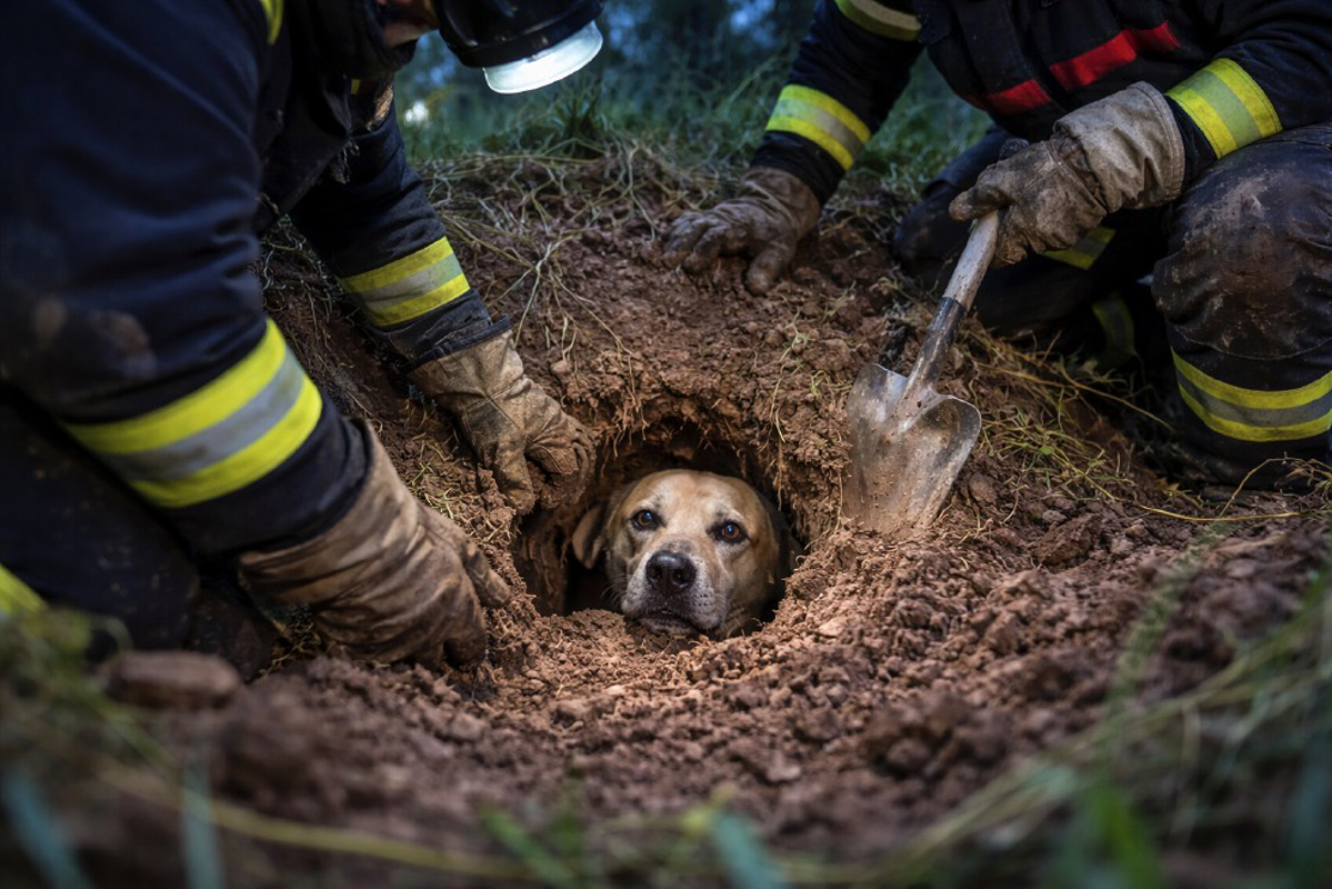 Montanaso - Cane salvato dai vigili del fuoco