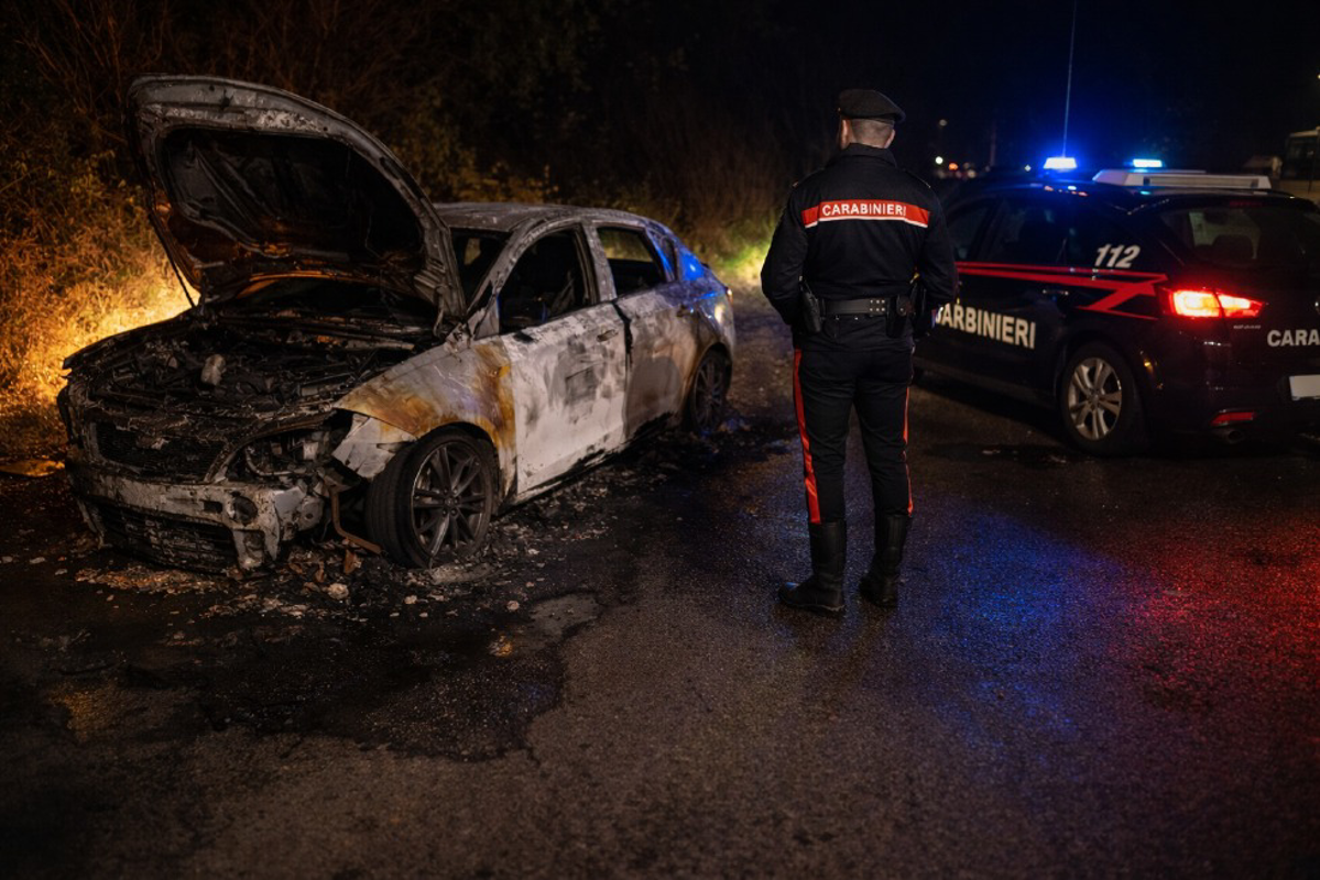 Lodi - Auto rubata e bruciata