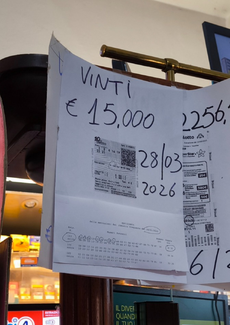 Casalpusterlengo - Vincita da 15mila euro
