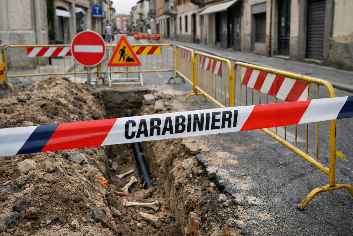 Codogno - Ossi negli scavi