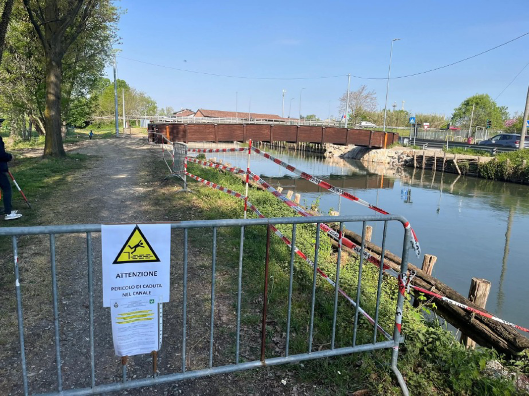 Cornegliano Laudese - Passerella, lavori in corso