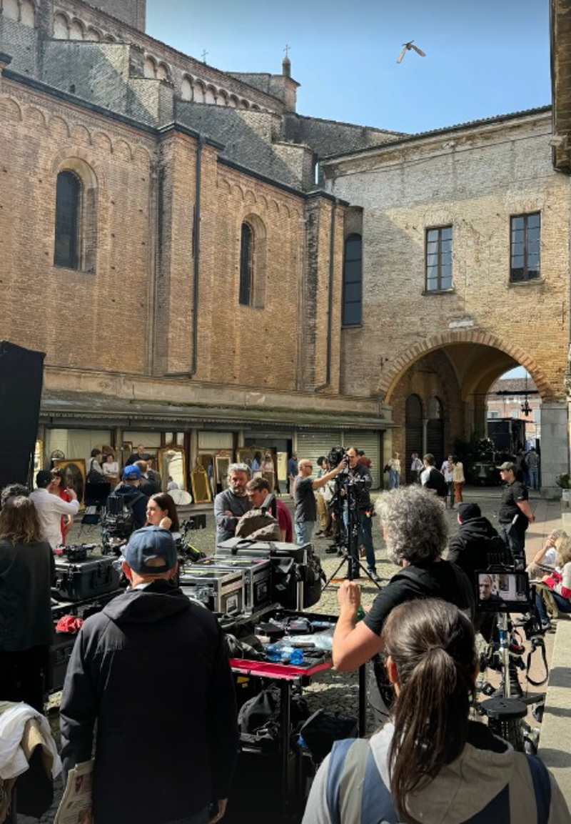 Lodi - Piazza della Vittoria, set per uno spot