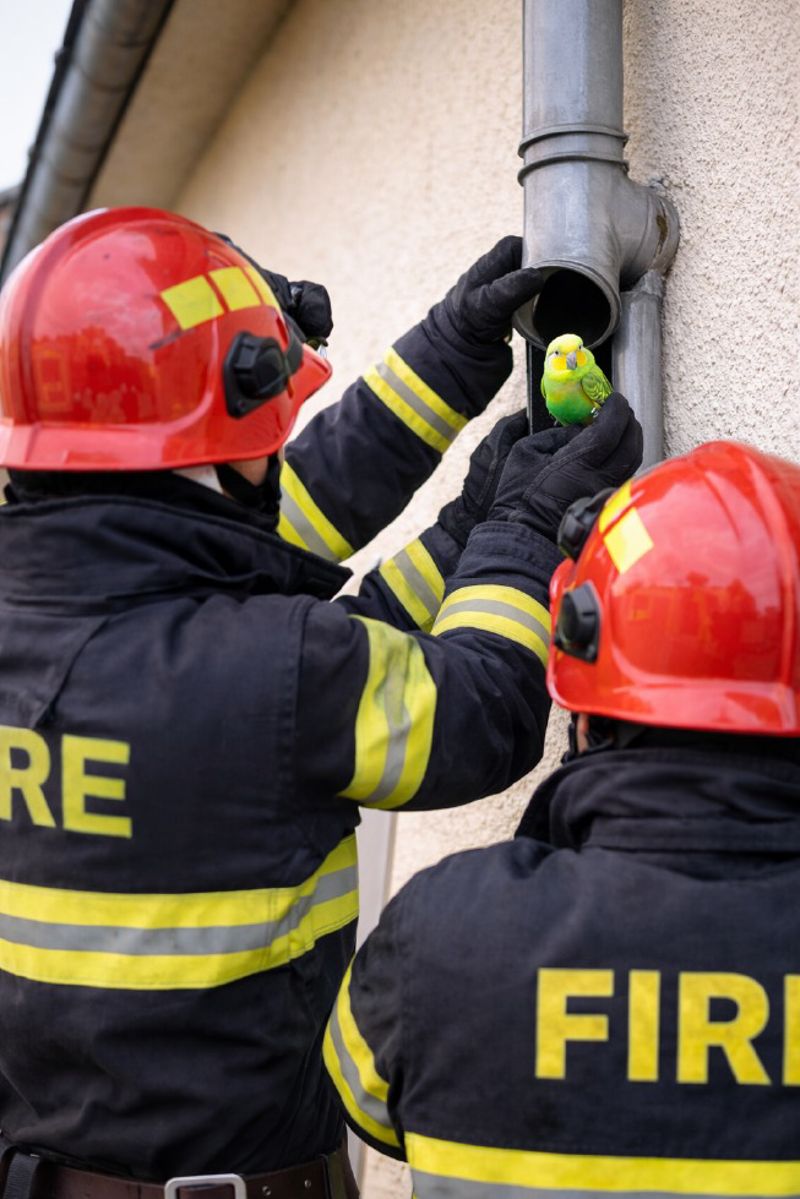 Secugnago - Piccione incastrato nella grondaia, salvato dai Vigili del fuoco