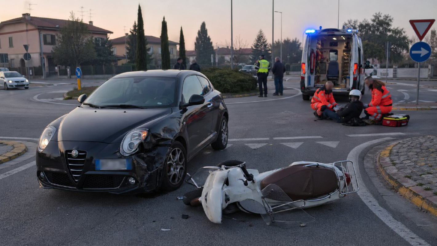 Codogno - Mancata precedenza, 17enne ferito