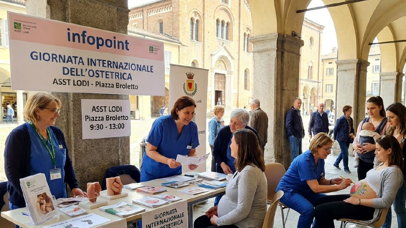 Lodi - Giornata dell’Ostetrica: infopoint in Piazza Broletto