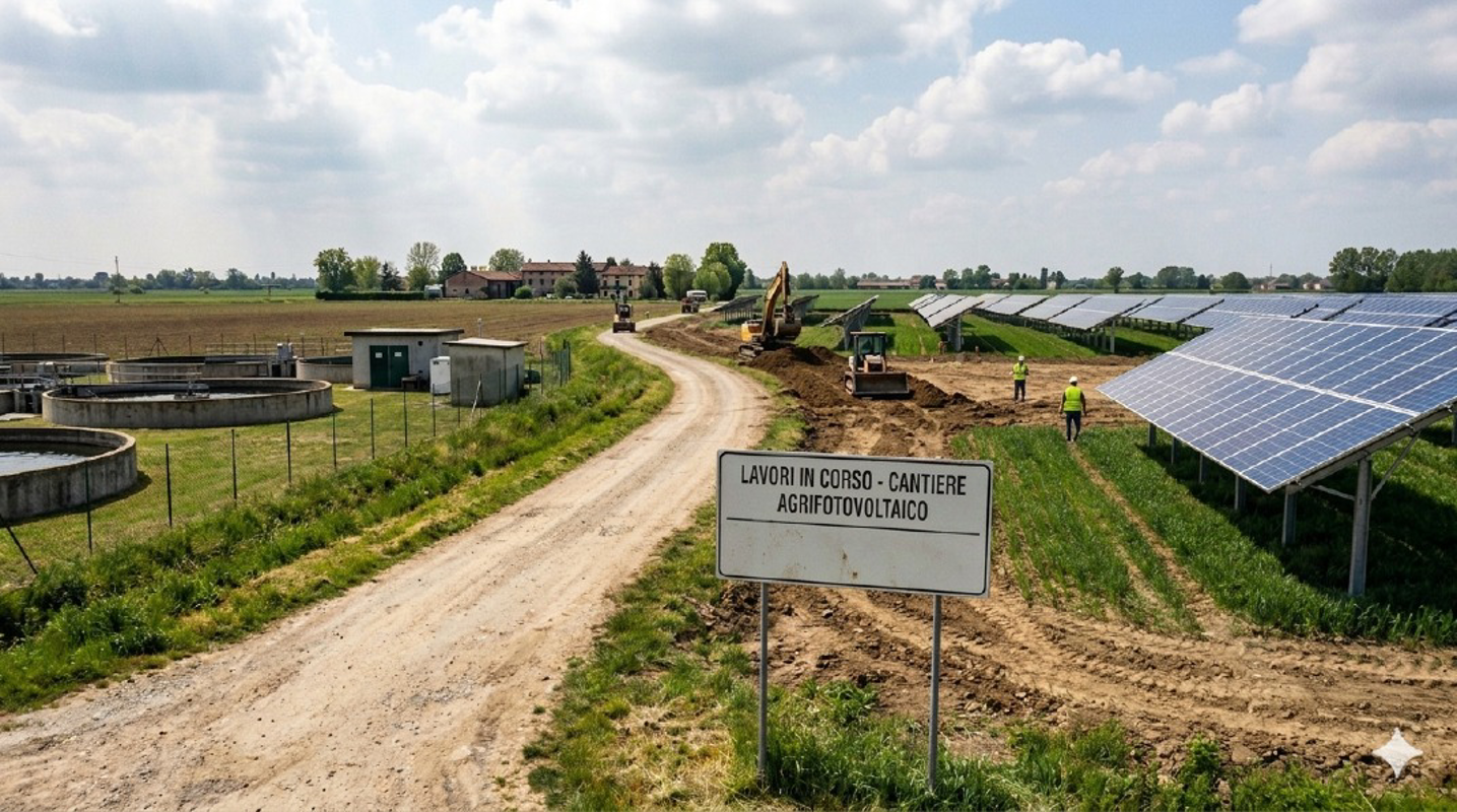 Tavazzano con Villavesco - Agrifotovoltaico a maggio