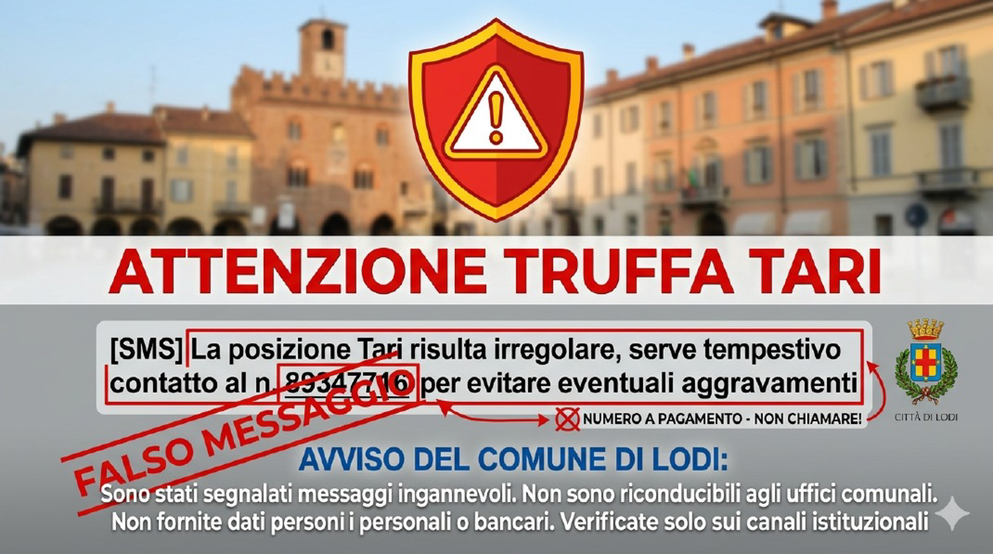 Lodi - “La posizione Tari risulta irregolare", ma è falso