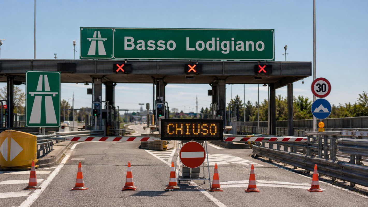 Lodigiano - A1, attenti alla chiusura del casello