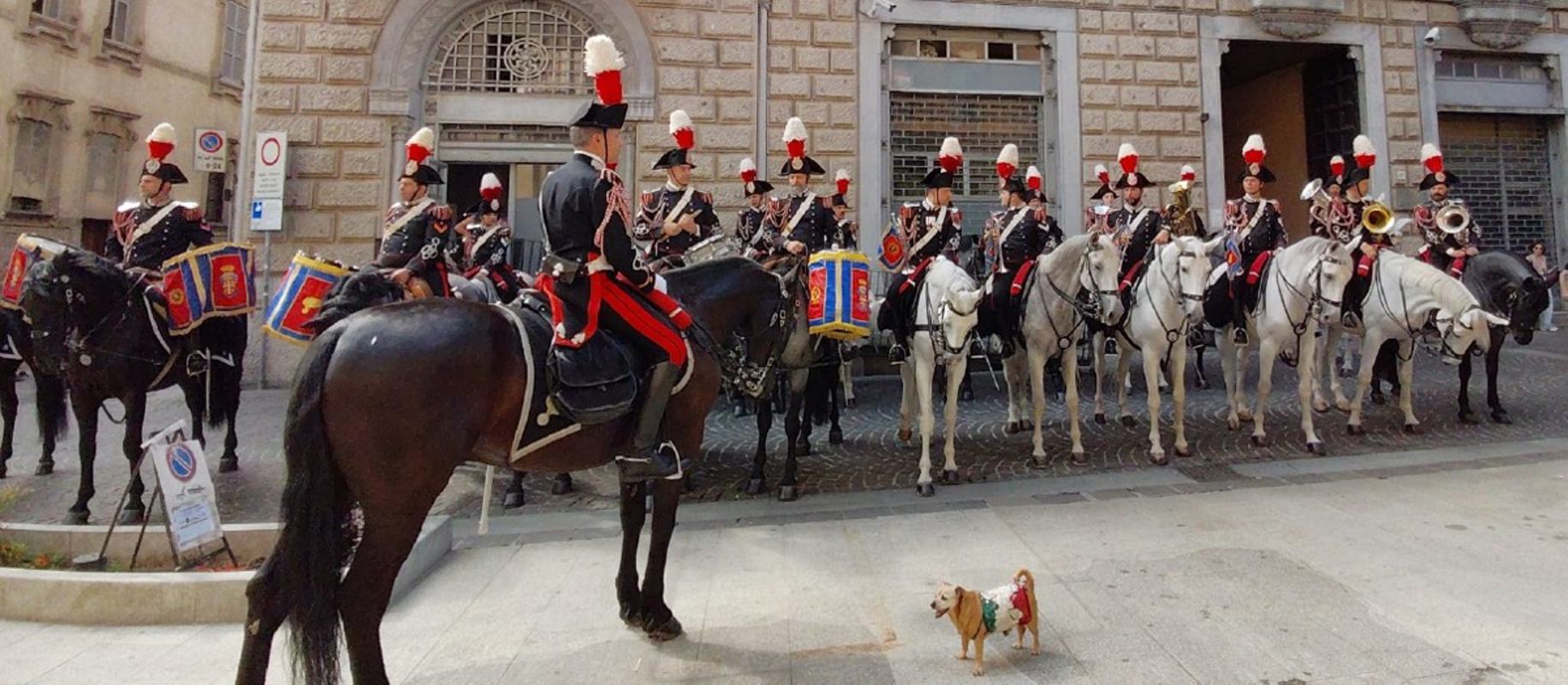 Lodi -  Briciola con la Fanfara a cavallo