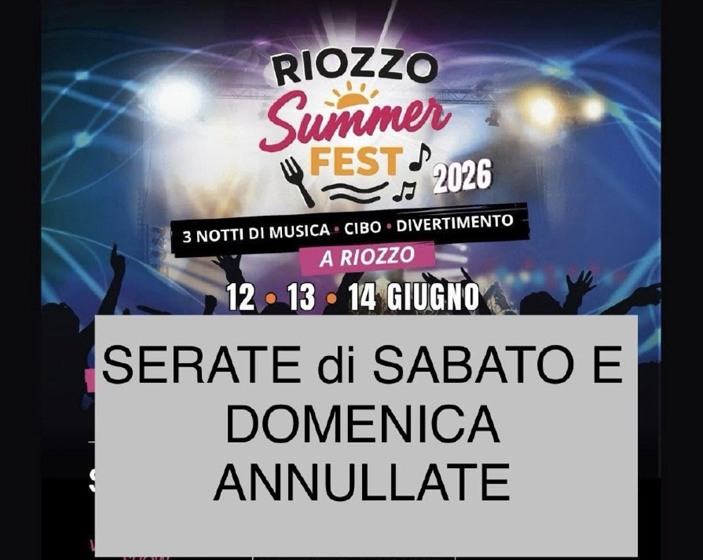 Riozzo - Summer Fest annullata, la nota degli Oxxxa