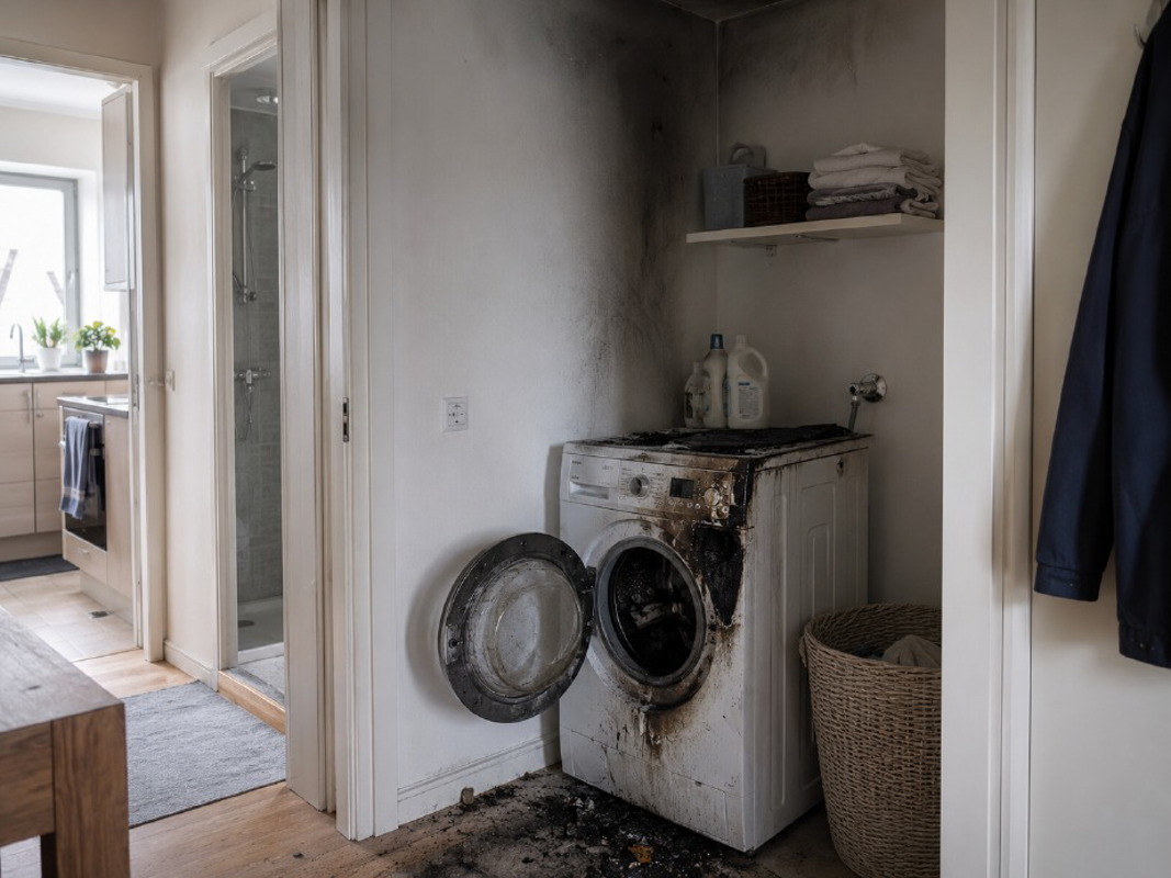 Lodi - Lavatrice in fiamme, nessun ferito