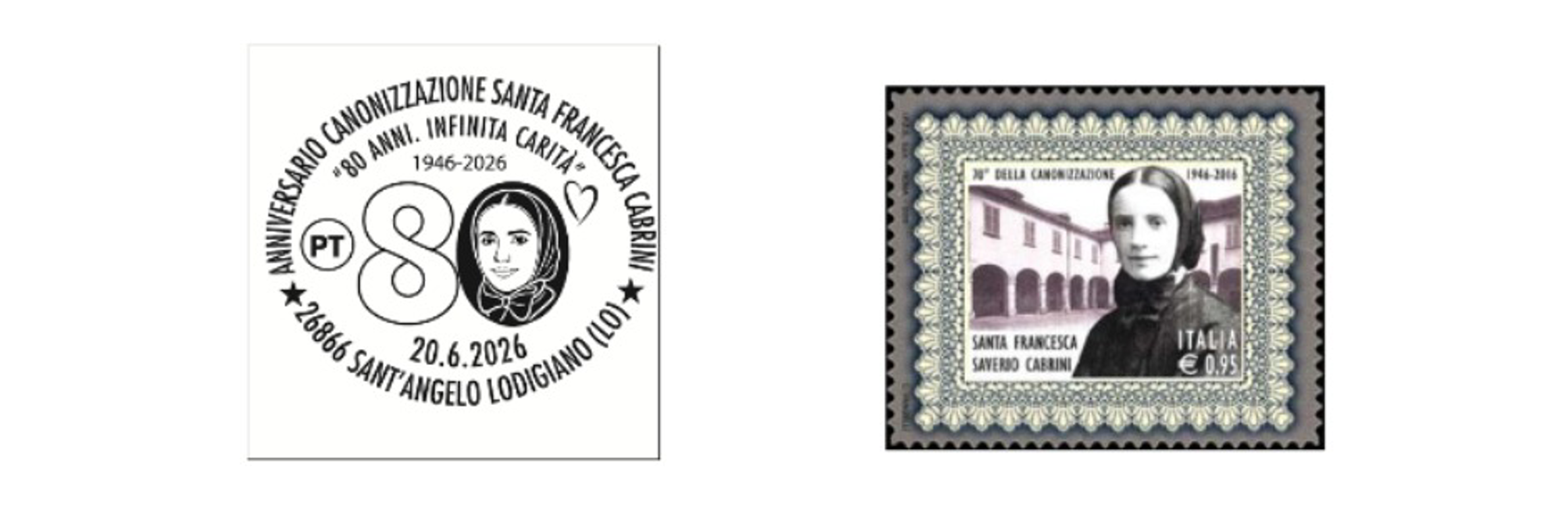 Sant'Angelo Lodigiano - Francobollo e annullo postale 