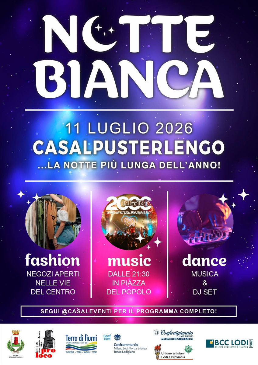 Dalla musica alla notte bianca