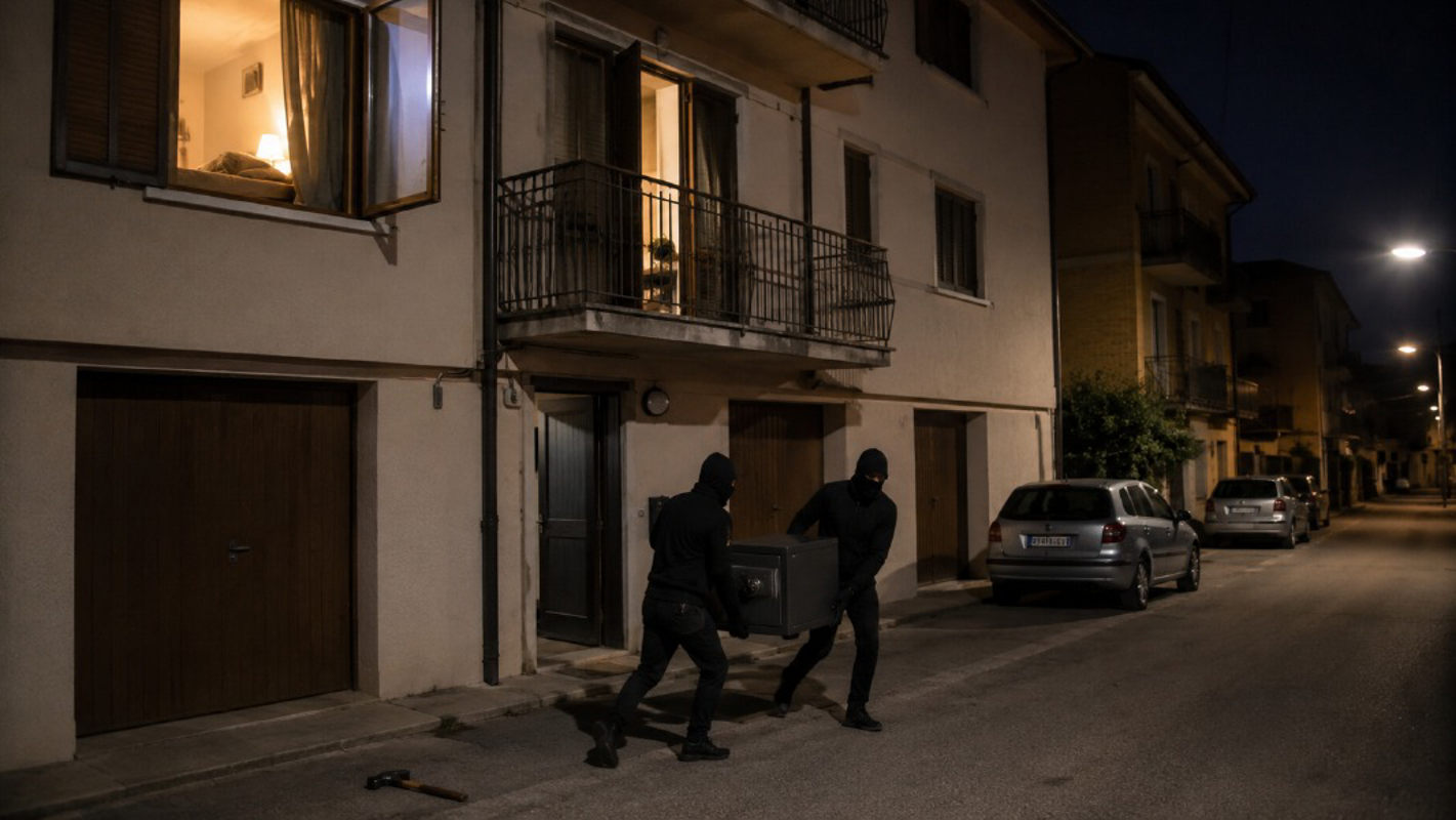 Casalmaiocco - In viaggio di nozze, i ladri portano via la cassaforte