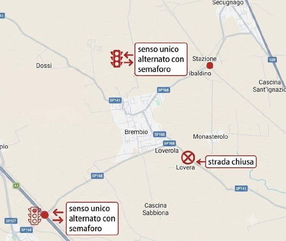 Brembio - Riaprite quelle strade