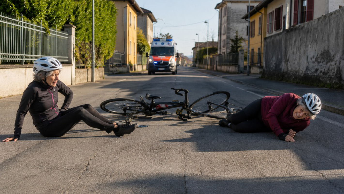 Zelo buon Persico - Due donne in bicicletta si scontrano