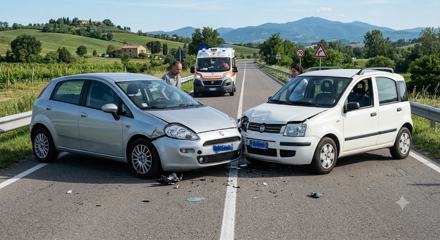 Pieve Fissiraga - Invade la corsia e centra un’auto