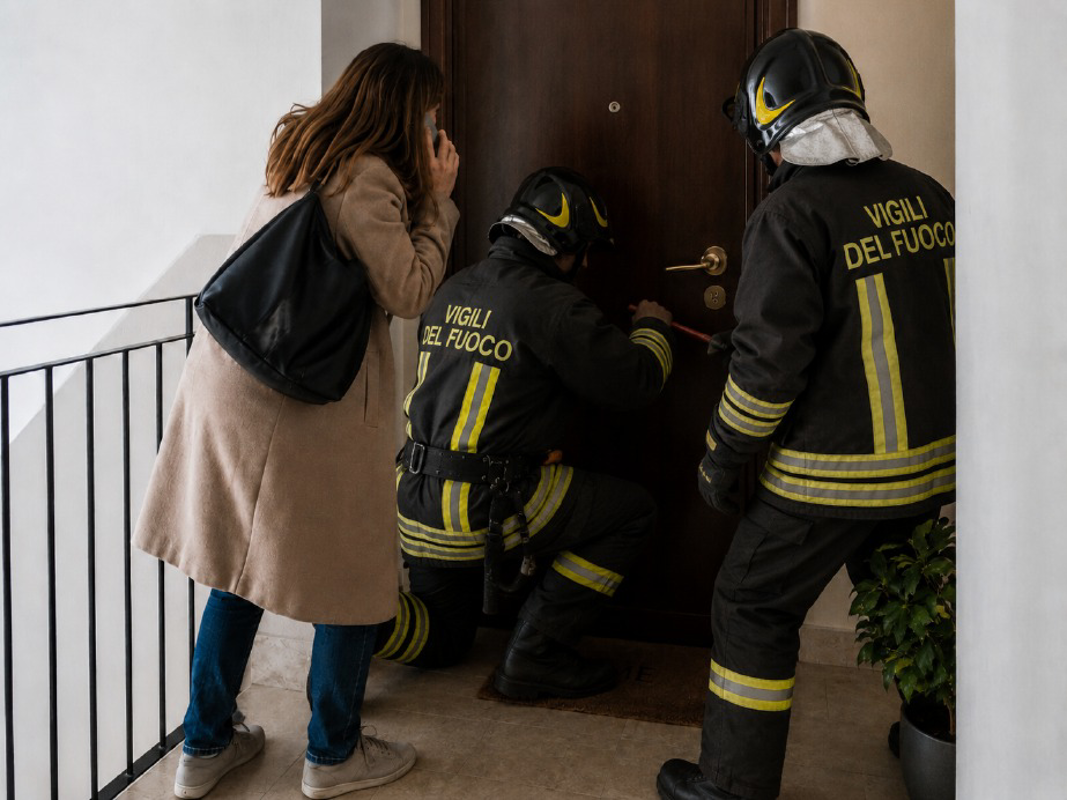 Lodi Vecchio - Neonato chiuso in casa