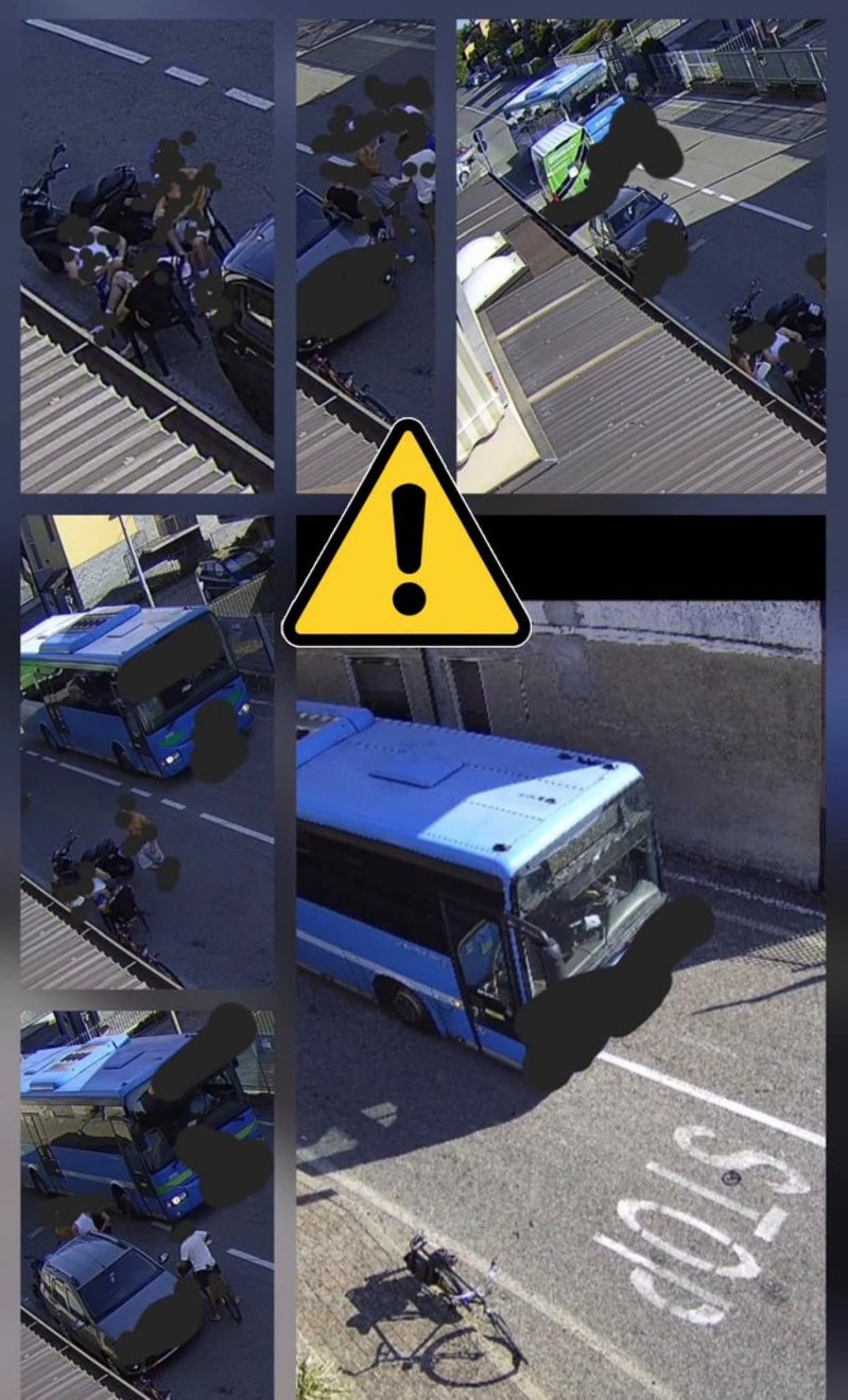 Valera Fratta - Bus costretto contromano 