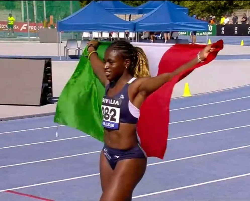 Atletica - Kelly Doualla è d’oro nei 100m