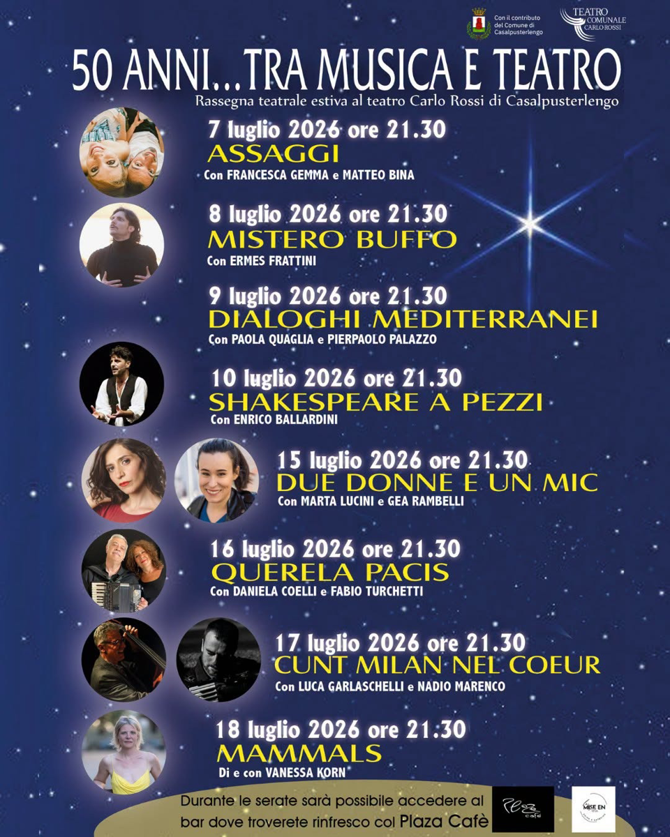 Gli appuntamenti della settimana