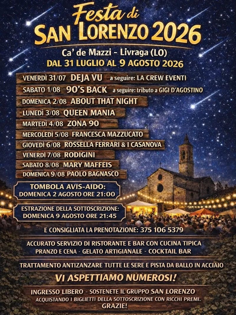 Gli eventi del fine settimana