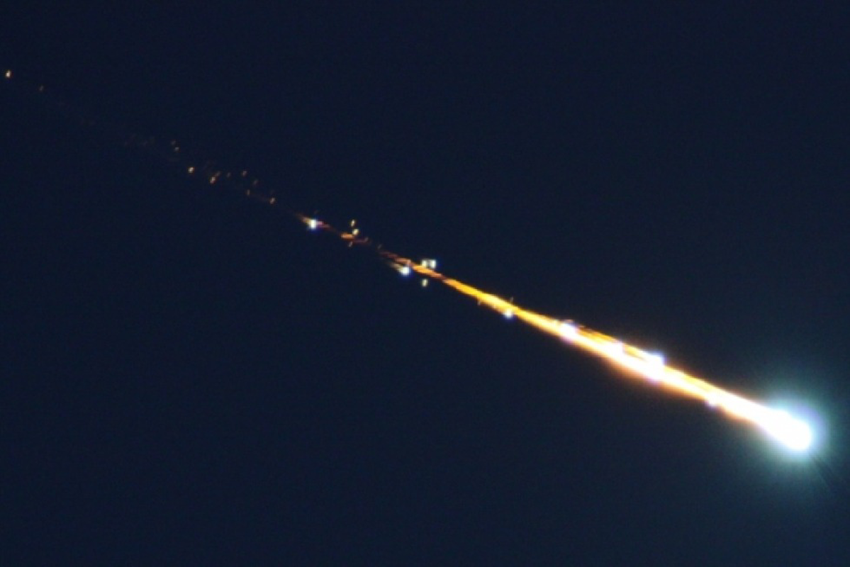 Lodigiano - Un bolide luminosissimo attraversa il cielo