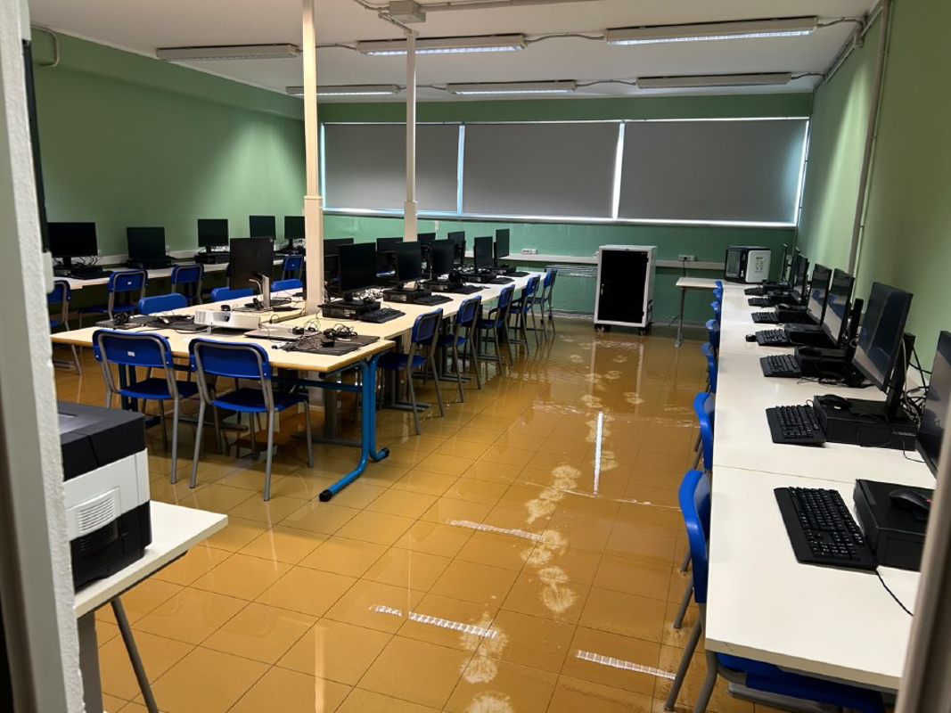 Codogno - Liceo Novello, seminterrato allagato