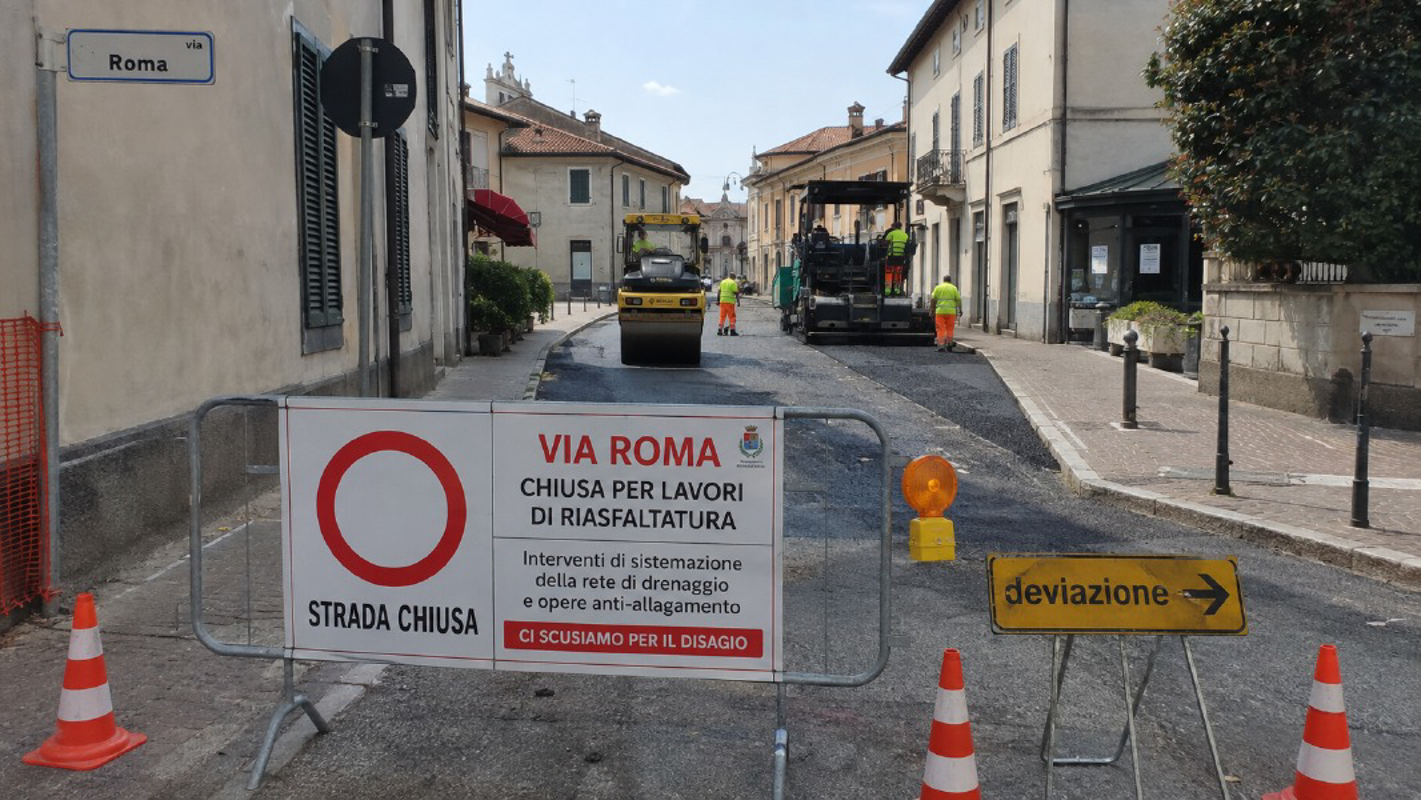 Crespiatica - Via Roma chiusa per quattro giorni